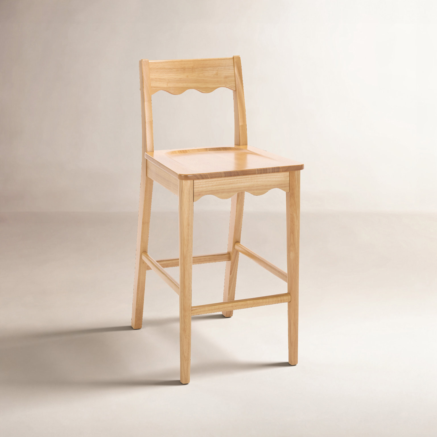 Rosetty Scallop Counter Stool, Natural