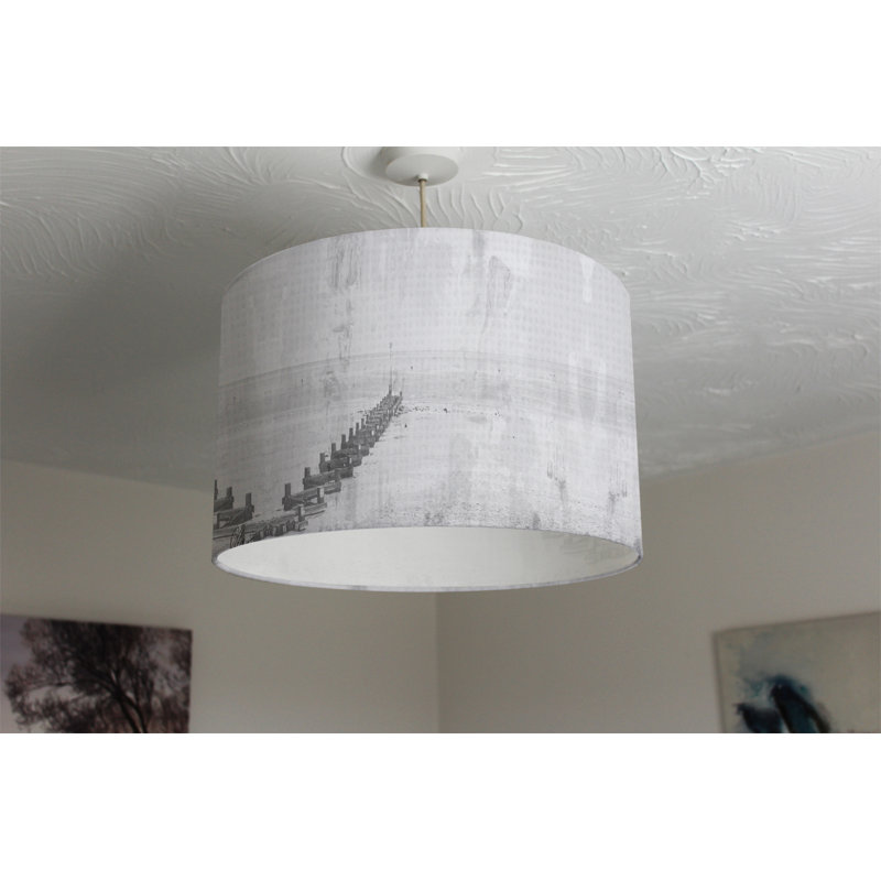 Cotton Drum Lamp Shade ( Uno ), 25cm H x 40cm W x 40cm D