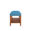 Banc en tissu et finition chêne Charla-550868077