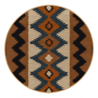 Washable Navajo Chevron Southwestern Area Rug