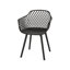 Chaise d'extérieur pour 2 personnes en polypropylène résistant aux intempéries, profondeur de 21,78 po, largeur, hauteur de 31,95 po, cadres de 11,25 lb et style moderne pour les repas, dans un style profond, large, haut, aux lignes épurées