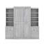 Lit escamotable double avec tablettes et tiroirs