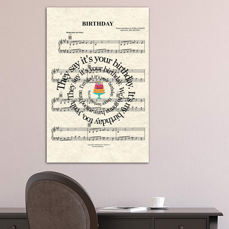 Birthday - Wrapped Canvas Print, 101.6 cm H x 66.04 cm W x 1.91 cm D