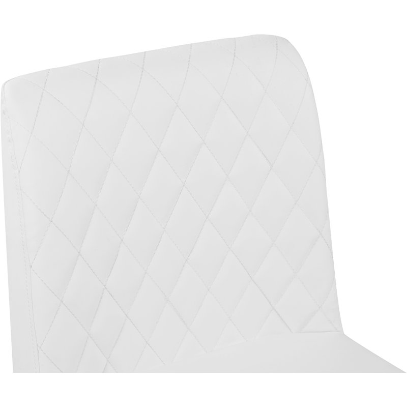 Tabouret 30 "Bryce, Cuir végétalien blanc
