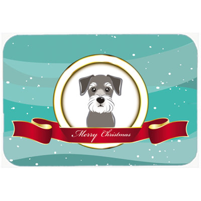 The Holiday Aisle Schnauzer Merry Christmas Glass Cutting Board