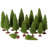 15Pcs Green Scenery Landscape Model Cedar Trees For Model Railroad Scenery Landscape Layout