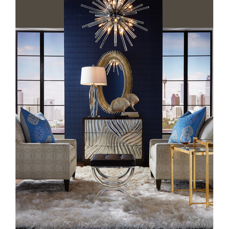Rockefeller Gold Leaf Art Deco Nesting Tables with Mirrored Tops