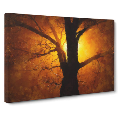 Tree At Sunset Vol.5 - Wrapped Canvas Print