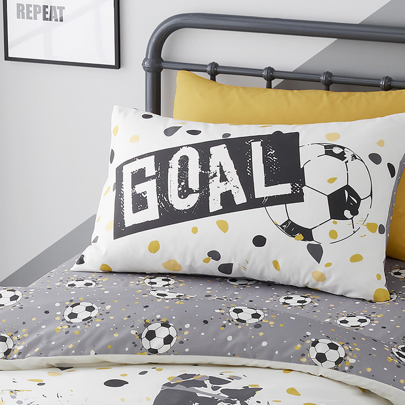 Goal Polyester Duvet Cover Set with Pillowcases Included, Double Duvet Cover Set + 2 Pillowcases