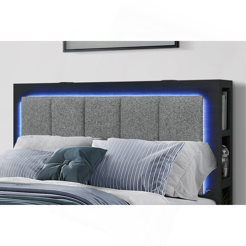 Messa Bed, Black/Grey, Full