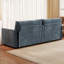 Modern 3-seater Blue Fabric Sofa With Deep Seat, Living Room Couch