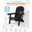  Weather Resistant Folding Plastic Adirondack Chair with Cup Holder & Adjustable Back for Adults-1635385966