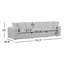 Canapé modulaire à accoudoirs carrés avec coussins réversibles 119,7 po Ellaria-92586923