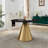 Magallanes 4 - Person Marble Top Pedestal Dining Set-891449990-891449989