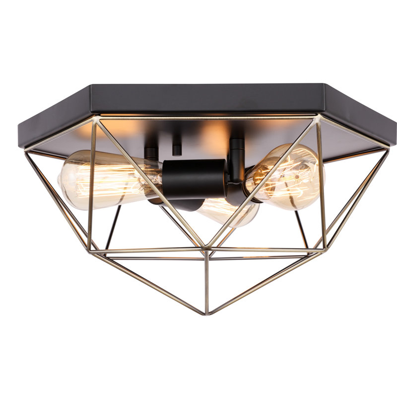 Luverne Flush Mount, Antique Brass