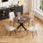 36in Round Dining Table Sets with Velvet Dining Chairs-1626548014-1626548015-1612051866