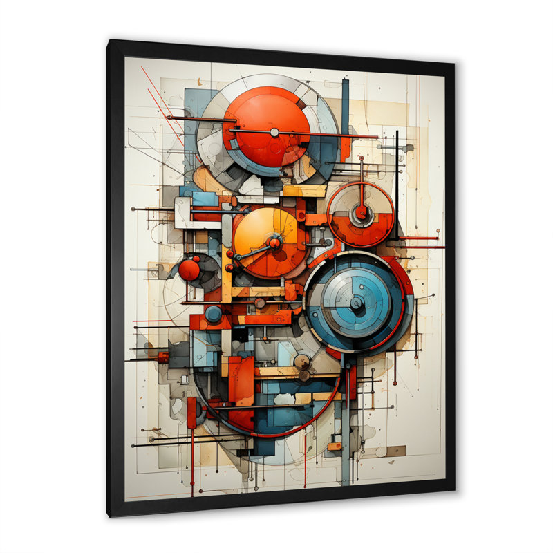 «Constructivism Dynamic Assemblage Geometric III», reproduction d'art sur toile, Noir, H 32 po x l 16 po x P 1 po