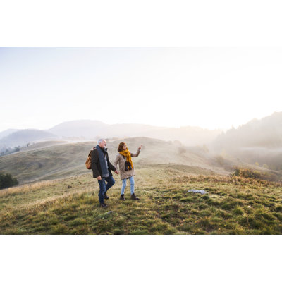 Photographie d'un couple de personnes âgées - Toile tendue