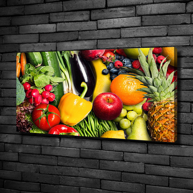 Vegetables And Fruits - Wrapped Canvas Print