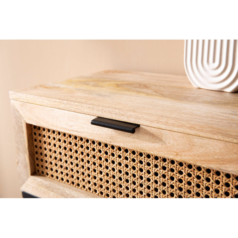 Alidiya 50cm W Metal Bedside Table