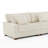 5 - Piece Upholstered White Faux Rabbit Fur Flannel Modular Sectional Sofa with Throw Pillows & Removable Ottomans-190078671