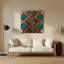 Art mural en métal brun, Southwestern Cowboy-1508476013