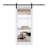 Double-sided  Glass Mirror and Solid Manufactured Wood Sliding Barn Door with Installation Hardware Kit-105075635