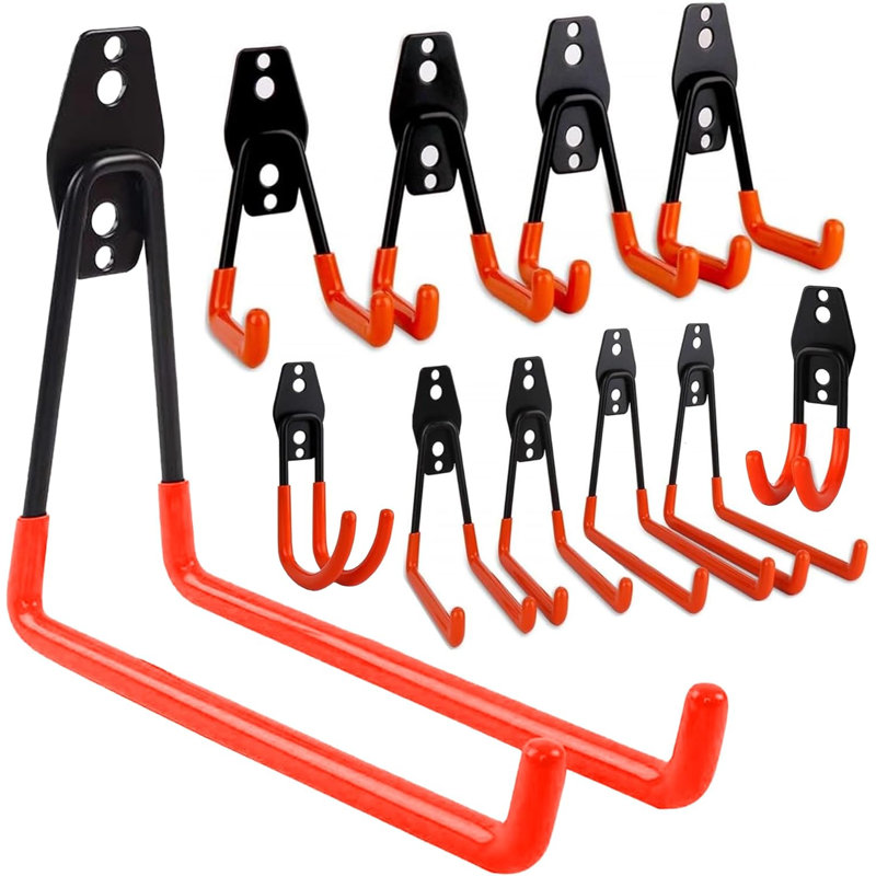 Heavy Duty Garage Hooks 10 Pack Wall Mount Utility Storage Rack