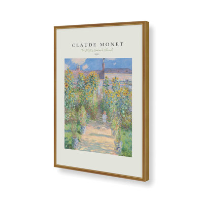 The Artist's Garden by Monet v2 Print in a Frame
