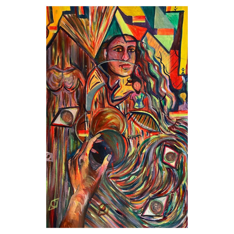 Les yeux - Art abstrait | Acrylique sur papier | Par Anshika Agrawal
