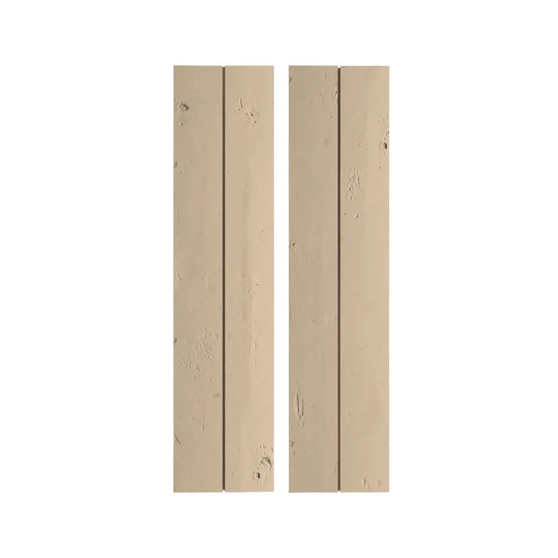Volets rustiques en bois à deux planches jointes avec lattes et sans lattes (par paire), 11", H 48 po x l 11 po x P 1 po