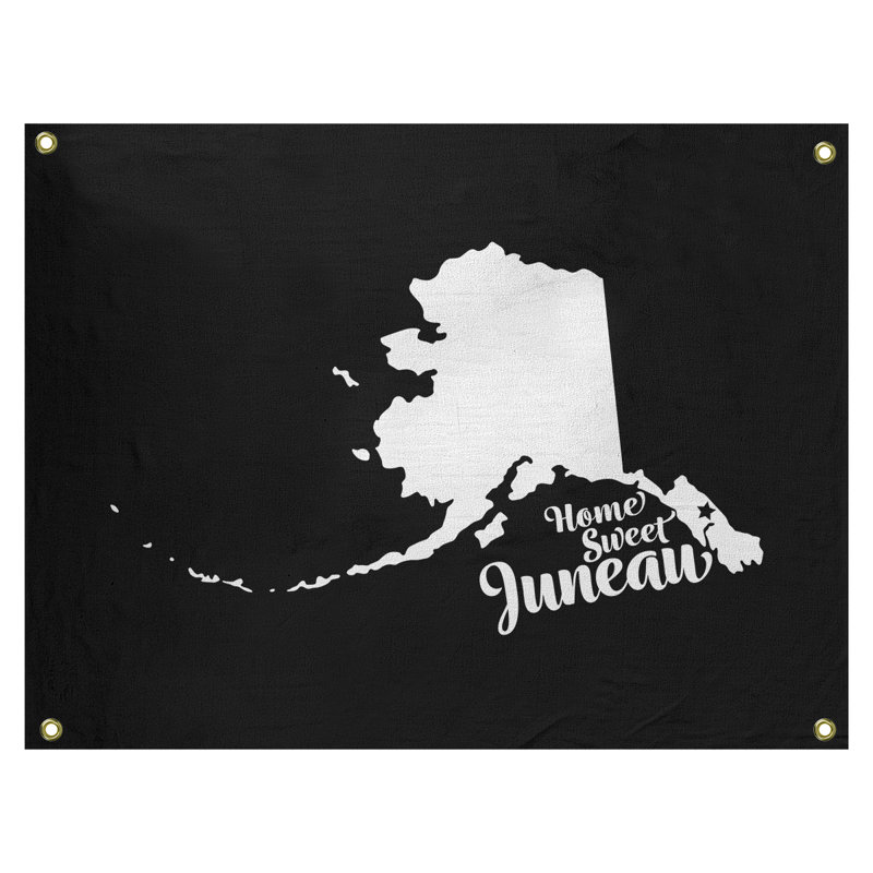 Tapisserie murale alaska juneau, H 50 po x l 59 po, Noir