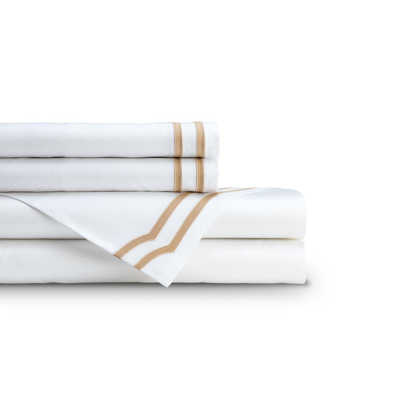 Soho Sheet Set, King, Ivory/Gray