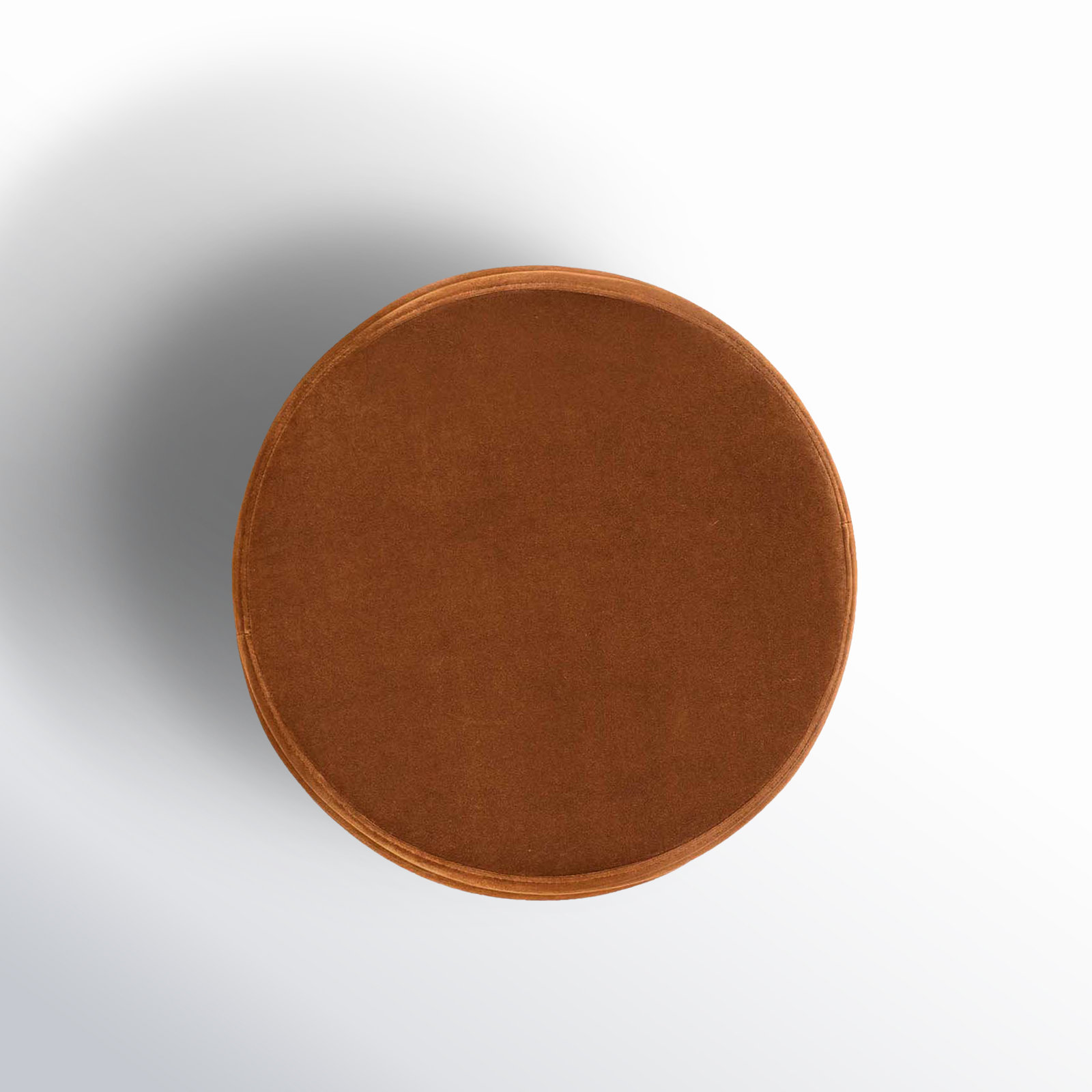 Helene Upholstered Storage Ottoman, Burnt Orange Velvet