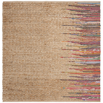 Plympt Hand Woven Jute, Cotton Rug