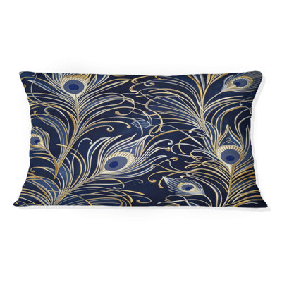 Coussin bleu Boho Feathers II - Boho