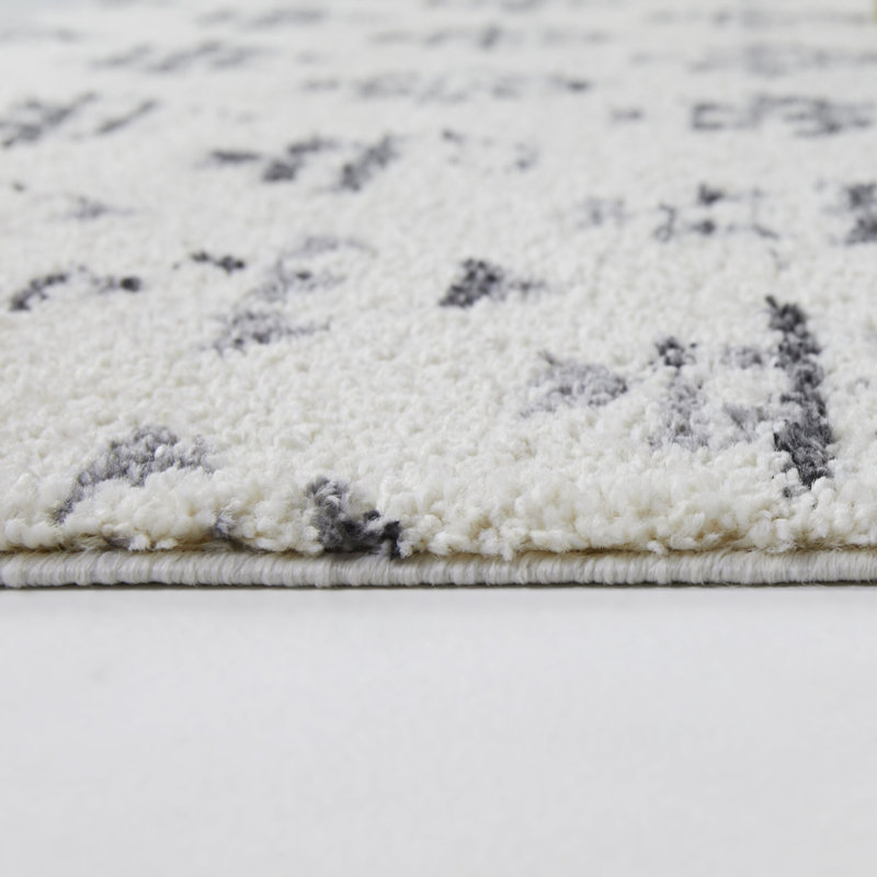 Tapis crème à motif géométrique, Rectangle 5 pi 3 po x 7 pi