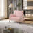 Corduroy Fabric Accent Armchair-1832679461