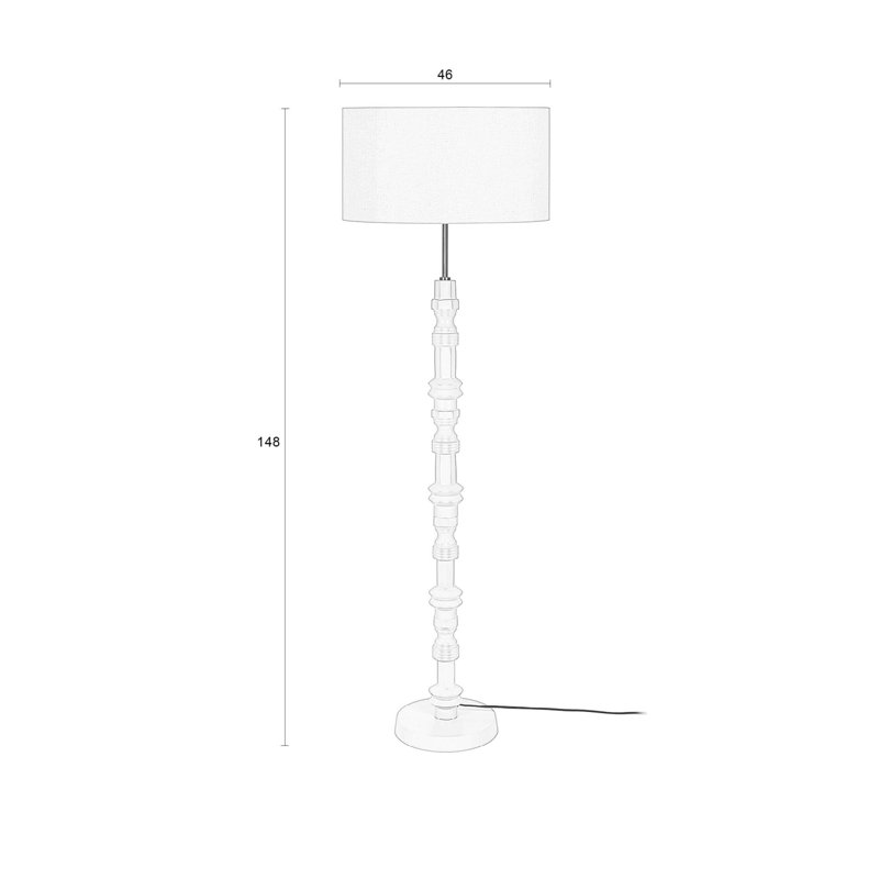 Totem Floor Lamp, Beige, Beige