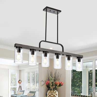 Adaleia 5 - Light Dimmable Kitchen Island Linear Chandelier
