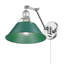 Applique murale articulée en laiton vieilli avec vert pin Orwell-106900596
