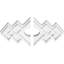 10"W x 6 5/8"H x 2"ID x 3"C x 1"P Zoe Architectural Grade PVC Contemporary Ceiling Medallion, Two Piece-36077452