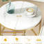 Table de bout ronde de 20 po, table d'appoint en marbre blanc moderne avec structure en métal doré, table d'appoint élégante dorée et blanche, table de chevet étroite de 26 po de hauteur pour le salon et la chambre à coucher
