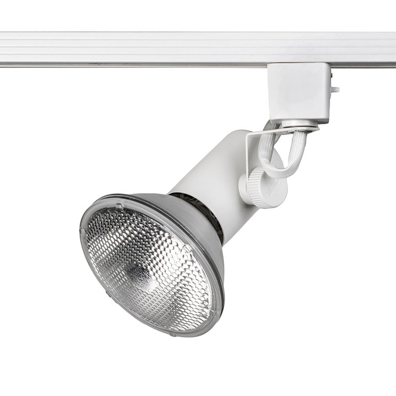 Juno Series Sleek White Metal Track Head with Adjustable Aiming
