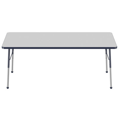 Rectangle T-Mold Adjustable Height Activity Table