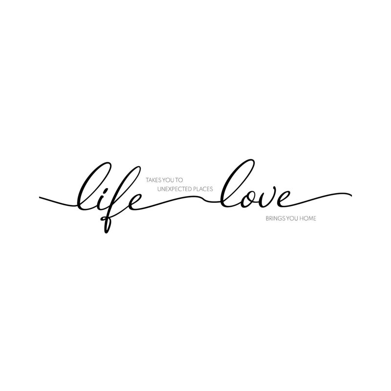 Life Takes You Love Brings You by CAD Designs - Wrapped Canvas Panoramic Print, 121.92 cm H x 40.64 cm W x 1.91 cm D