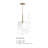 Allenhurst 60 Watt 1-Light Geometric Pendant Light with Clear Rippled Glass Shade-1985649922-1985649920