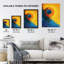 Wall Art Print Concentric Circles Yellow Abstract Poster