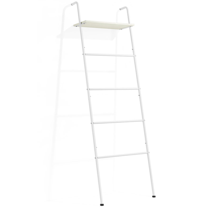 57.68'' Tall Wooden Blanket Ladder, White