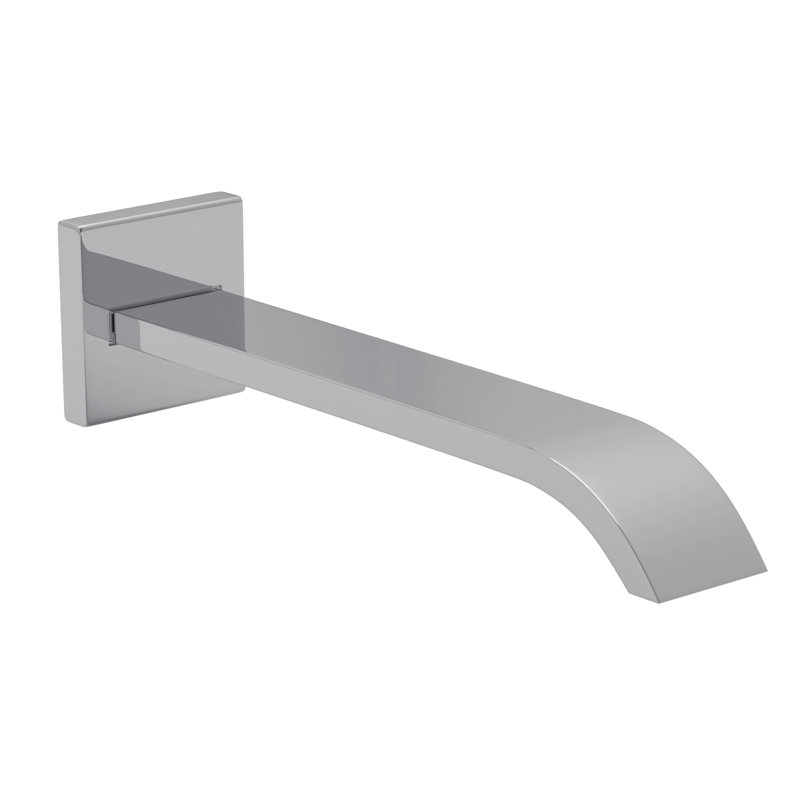 Wave Wall Mount Tub Spout, Polished Chrome